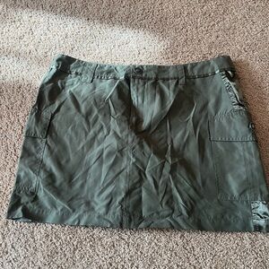 Army Green Cargo Skirt